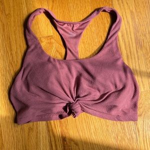 Alo Yoga Knot Bra in Raspberry Sorbet size Small
